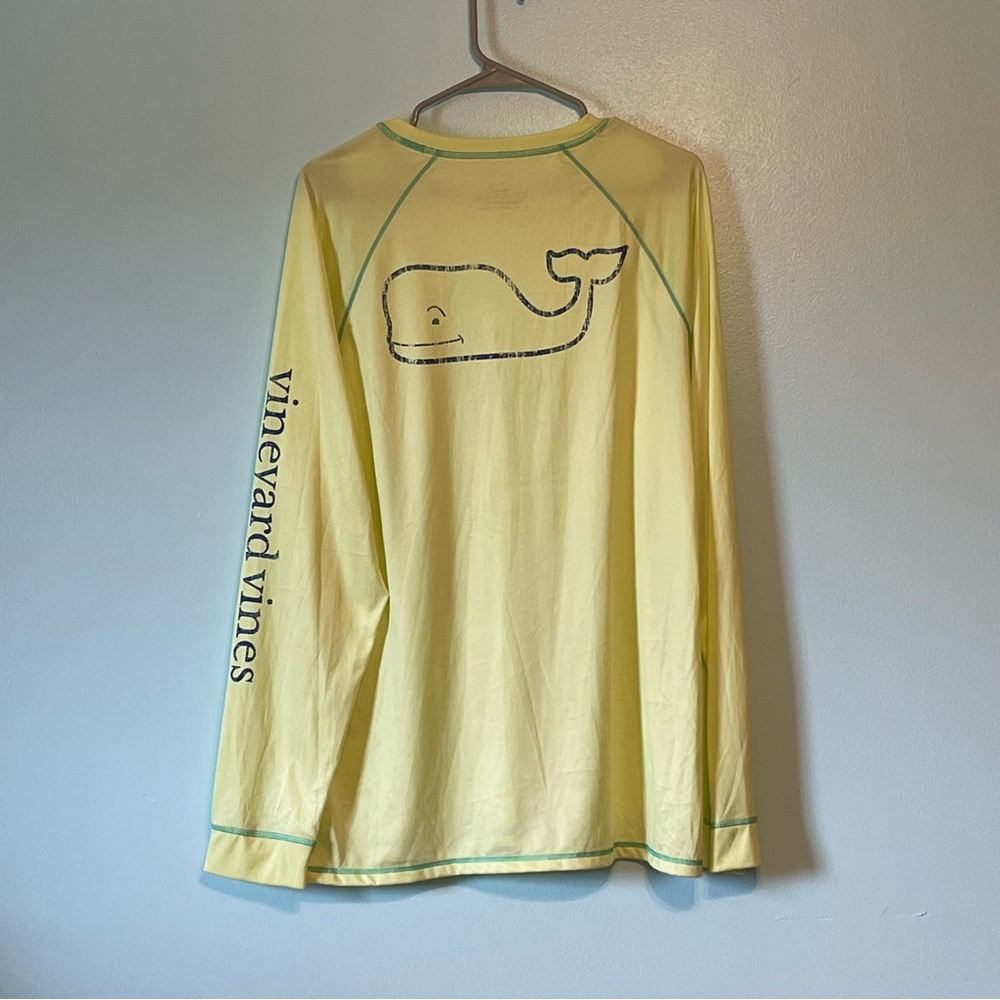 Men’s Vineyard Vines Yellow Performance Long Sleeve Shirt